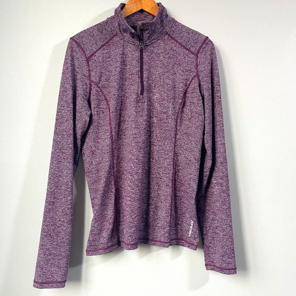 Head Half zipped Purple Long Sleeve Tee size Large